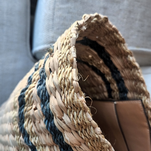 Ulla Johnson Tan and Black Woven Tote - Picture 7 of 11